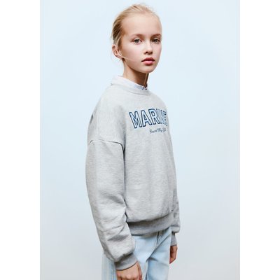 Sweat-shirt coton message brodé MANGO KIDS