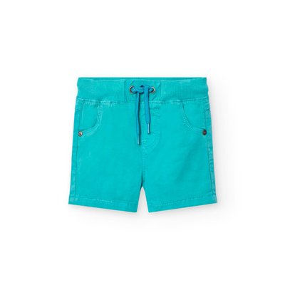Bermuda uni en coton avec cordon de serrage BOBOLI