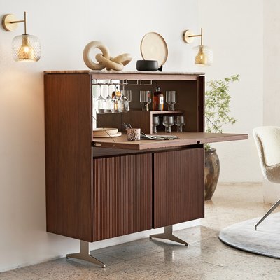Barschrank Jakto, Nussbaum und Travertin AM.PM