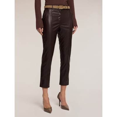 Pantalon slim fit en tissu enduit MOTIVI