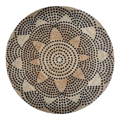 Tapis rond en jute 120  Living pois ATMOSPHERA