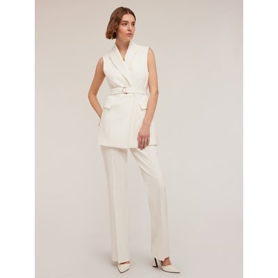 Pantaloni flare in tela di cotone misto viscosa MOTIVI