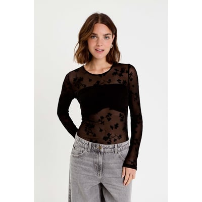 T-shirt ajusté manches longues CACHE CACHE