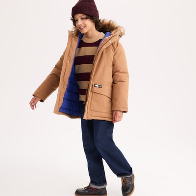 Parka chaude à capuche, bord imitation fourrure amovible LA REDOUTE COLLECTIONS