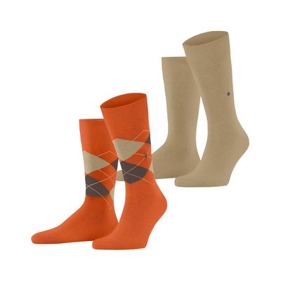 Chaussettes Unies Et Motifs Losange, Lot De 2 Pair BURLINGTON