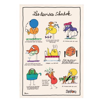 Torchon Shadoks Les devises WINKLER