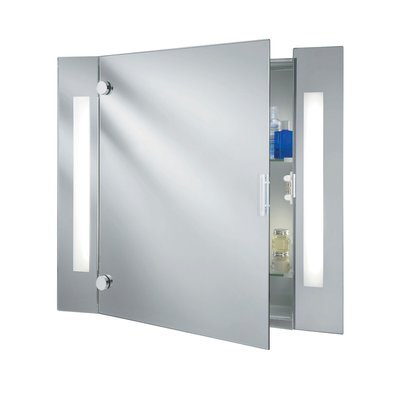 Illuminated Bathroom Mirror Cabinet with Shaver Socket SO'HOME