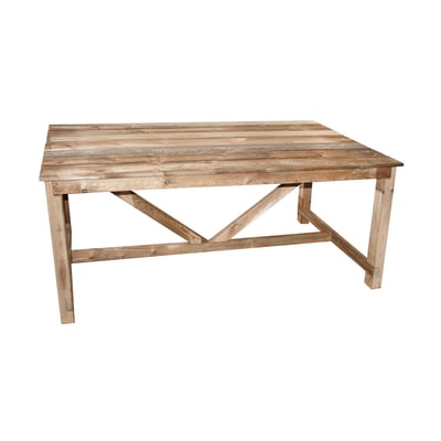 Table de jardin en bois Normand 6/8 places CEMONJARDIN