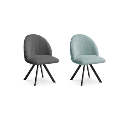 Lot de 2 chaises velours côtelé, LALIE BOBOCHIC