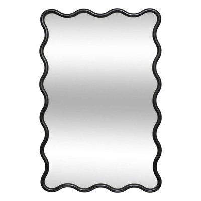 Miroir mural vague cadre noir JUDY ATMOSPHERA