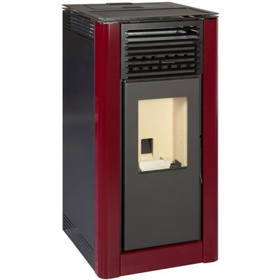 ESCALOR Poêle à granulés ISABELLA 10kW rouge A+ Conforlux FERLUX