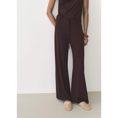 Pantalon wideleg taille élastique MANGO
