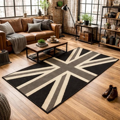 Tapis enfant tissé LYN1 UNIONJACK UN AMOUR DE TAPIS