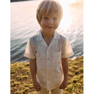 Chemise à Manches Courtes avec Broderies 'Cérémonie' 'Brothers & Sisters' ZIPPY