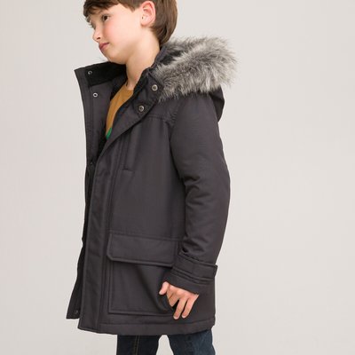 Manteau fourrure noir best sale