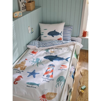 Parure housse de couette et taie d'oreiller EN BORD DE MER VERTBAUDET