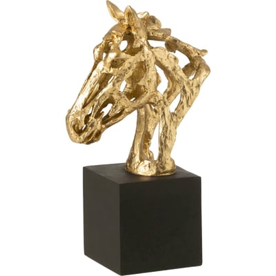 Sculpture cheval sur socle en résine RECOLLECTION