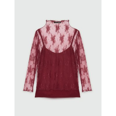 T-shirt in pizzo, con maniche lunghe FIORELLA RUBINO