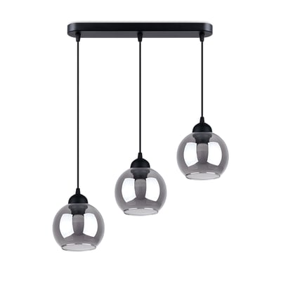 Suspension Acier Noir E27 3 Alino EDEN