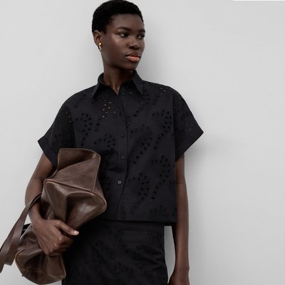 Chemise brodée en lin européen mélangé femme ADOLFO DOMINGUEZ