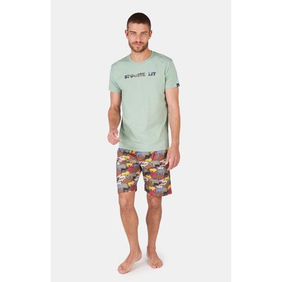 Pyjashort en coton imprimé Brousse Lit ARTHUR