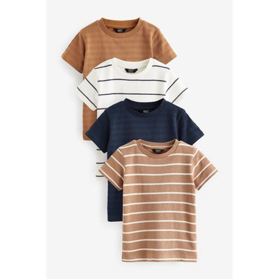 T-Shirts texturés à manches courtes, lot de 4 NEXT