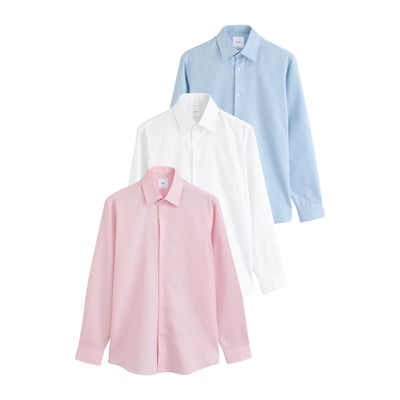 Chemise habillée à poignet simple, lot de 3 NEXT