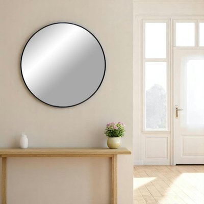 Miroir rond avec cadre en aluminium noir ø60 cm SEOUL PIER IMPORT