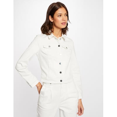 Veste droite boutonnée en jean MORGAN