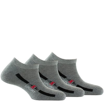 Lot de 3 paires d'invisibles sport en polyester KINDY