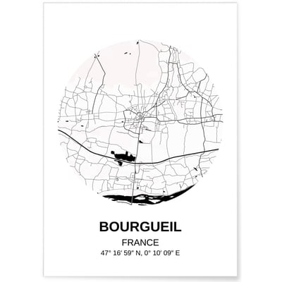 Affiche Carte Bourgueil L'AFFICHERIE