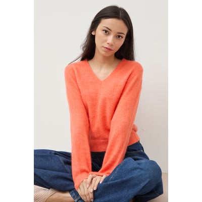 Pull droit col v manches longues BONOBO