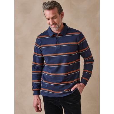 Polo rayé manches longues DAXON