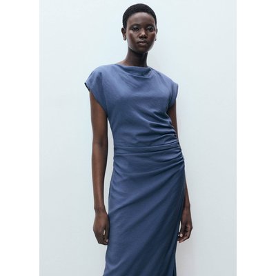 Robe droite drapée MANGO