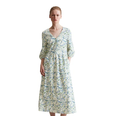 Robe print crinkle relaxed en mélange de viscose avec effet seersucker MARC O’POLO DENIM
