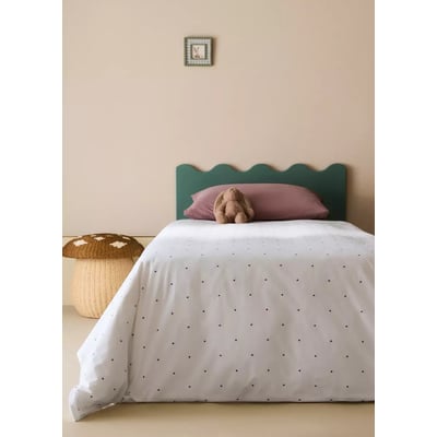 Housse de couette percale de coton plumetis lit 90 cm MANGO HOME