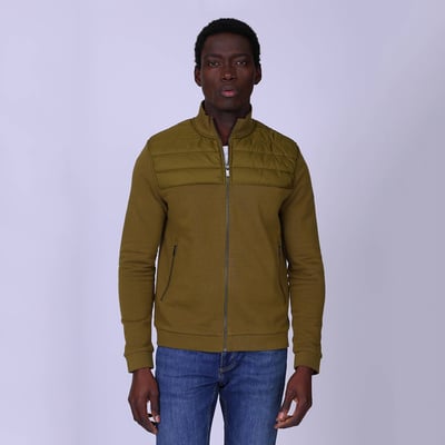 Cardigan bi-matières Gabino MISE AU GREEN