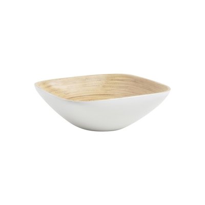 Corbeille en bambou laqué Blanc 20x20 AUBRY GASPARD