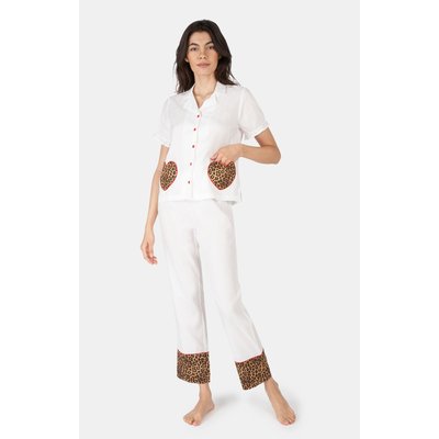 Pyjama en satin de coton, Léopard ARTHUR