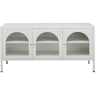 Meuble TV en acier et verre texturé, NAXOS KARE DESIGN