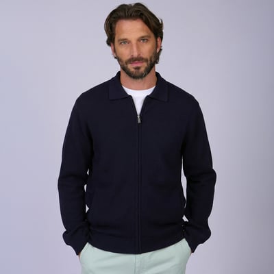 Cardigan zippé Gustave MISE AU GREEN