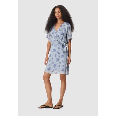 Robe fluide imprimé floral à nouer côté IKKS