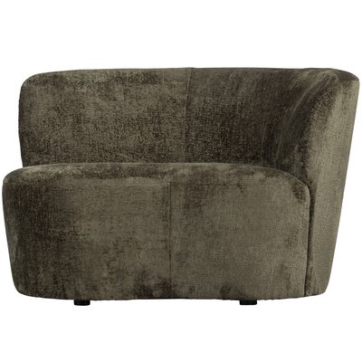 Canapé d'angle droit velours STONE WOOOD
