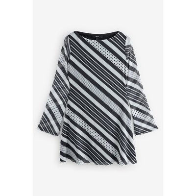 Robe courte en mesh manches à volants évasées NEXT
