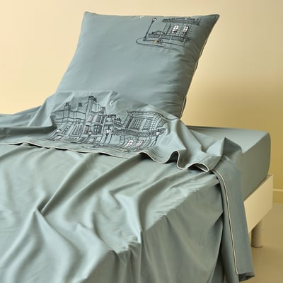Drap brodé LONDRES SYLVIE THIRIEZ