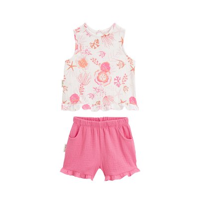 Ensemble enfant t-shirt et short en gaze de coton Bahamas PETIT BEGUIN