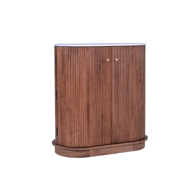Meuble bar en bois de manguier et en marbre  ELVINA MADE IN MEUBLES 