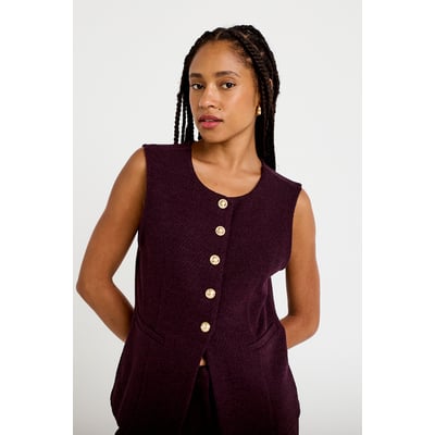 Gilet sans manches tweed CACHE CACHE