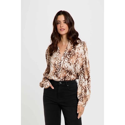 Chemise imprimée col v MORGAN