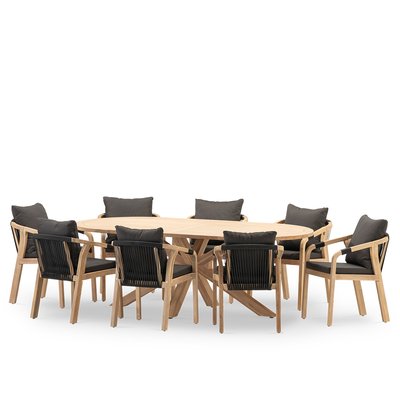 Salon de jardin, 8 chaises, SIENA & ZANZIBAR DEFORA HOME